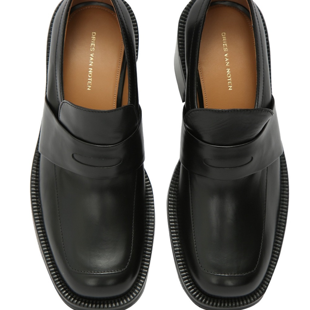 Dries Van Noten Classic Black Slip-On Loafers